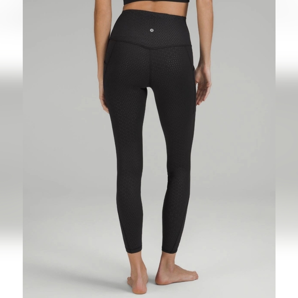 lululemon athletica Align High Pant With Pocket Nulu Textured Black Leggings